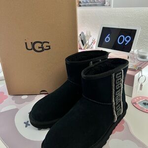 UGG Black Classic Mini Boots